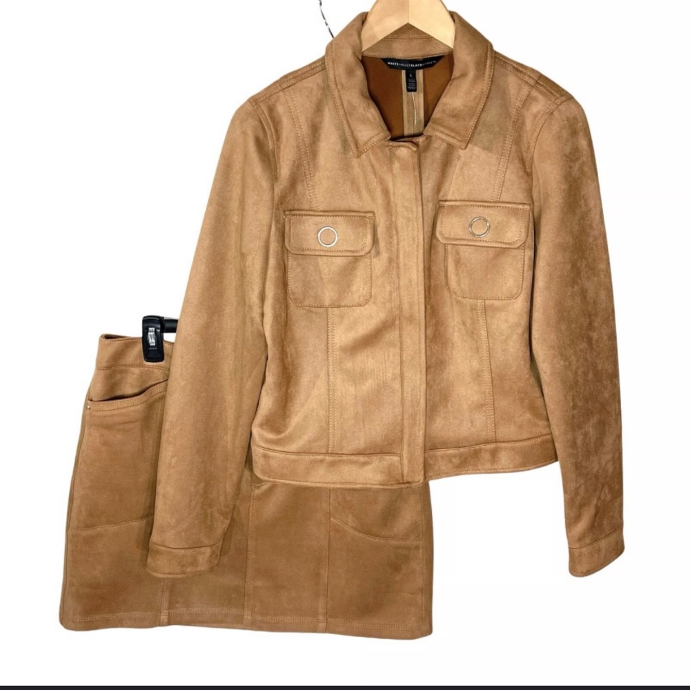 White House Black Market Camel Jacket and skirt set - Picture 2 of 11